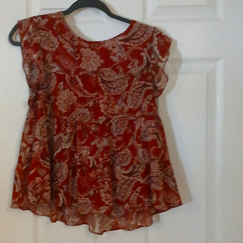 Paisley Crop Tee Size Medium